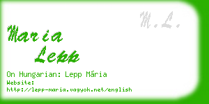 maria lepp business card